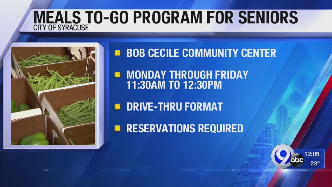 Meals to go for Syracuse seniors 3/15/21 YouTube