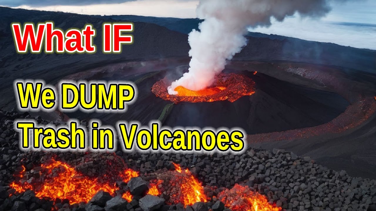 What if we dumped all our trash into volcanoes? Trash Volcano? Garbage into a Volcano! (Volga Facts)