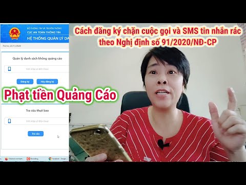 Cách đăng ký Chặn cuộc gọi và SMS tin nhắn rác theo Nghị định số 91/2020/NĐ-CP phạt tiền Quảng Cáo