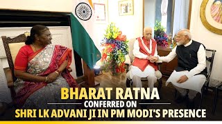 LIVE: President confers Bharat Ratna on Shri LK Advani Ji in PM Modi's presence