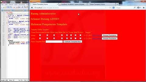Website - Mengaktifkan Template pada Admin - PHP, MySQL, CSS Tutorial