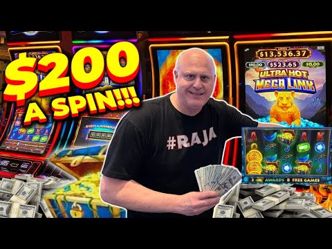 $200 SPINS! ✱ The BIGGEST BETS You Will See on ULTRA HOT MEGA LINK! ✱ Double MASSIVE JACKPOTS!