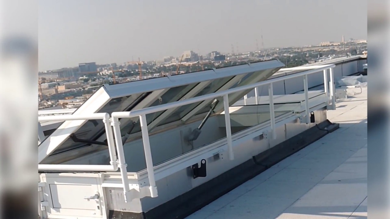 Surespan head 'Downtown' with Glazed Opening Roof Hatches YouTube