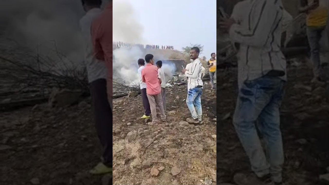 Ajit Dada Pawar plane crash video