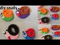 Diy how to make miniature colourful snails with polymer air dry clay make different snails with clay