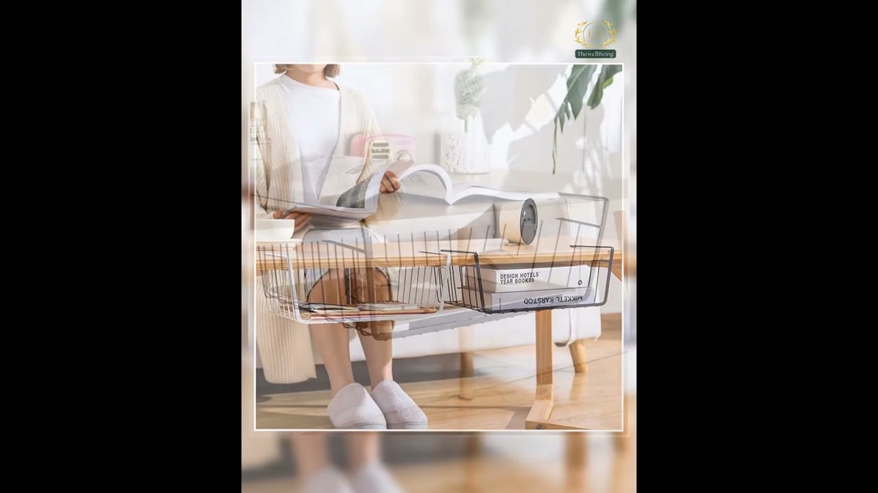 Metal Iron Kitchen Organizer Shelf Desk Cabinet Storage Rack Under Table Hanging Mesh Basket Ward...