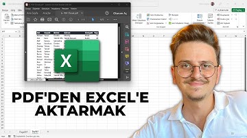 PDF İçerisindeki Tabloyu Excel