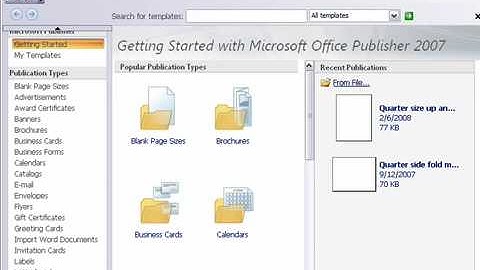 Open a Document in Publisher 2007