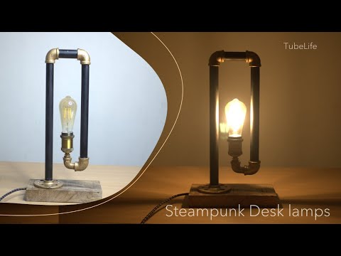 DIY Steampunk Lamp Ideas with Industrial Metal Pipes | How to make Edison Lamp at home