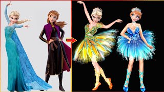 Disney Princess Elsa and Anna Glow up transformation 😍||Frozen Dressing makeup | The Walt Disney