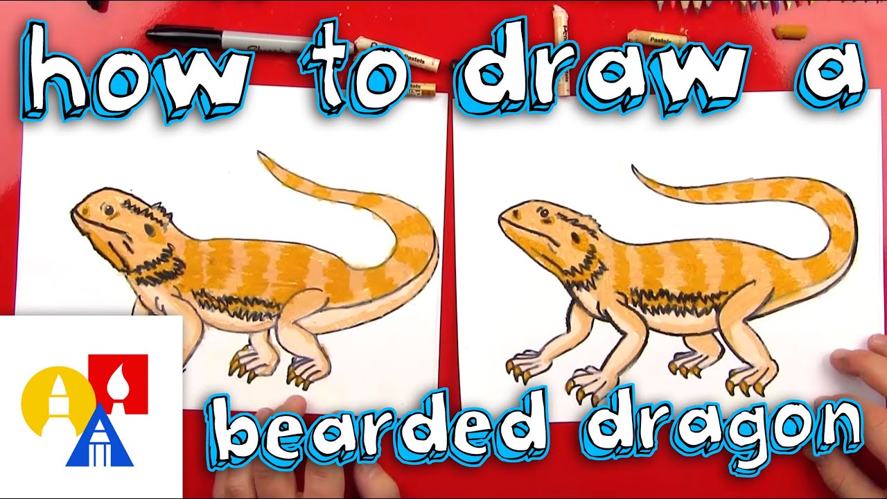 How To Draw A Bearded Dragon - YouTube