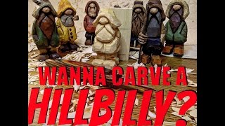 diy to carve a Hillbilly using a 1.5" x1.5" x 3.5" piece of wood -I am using Basswood but pine or any other non grainy wood will do.