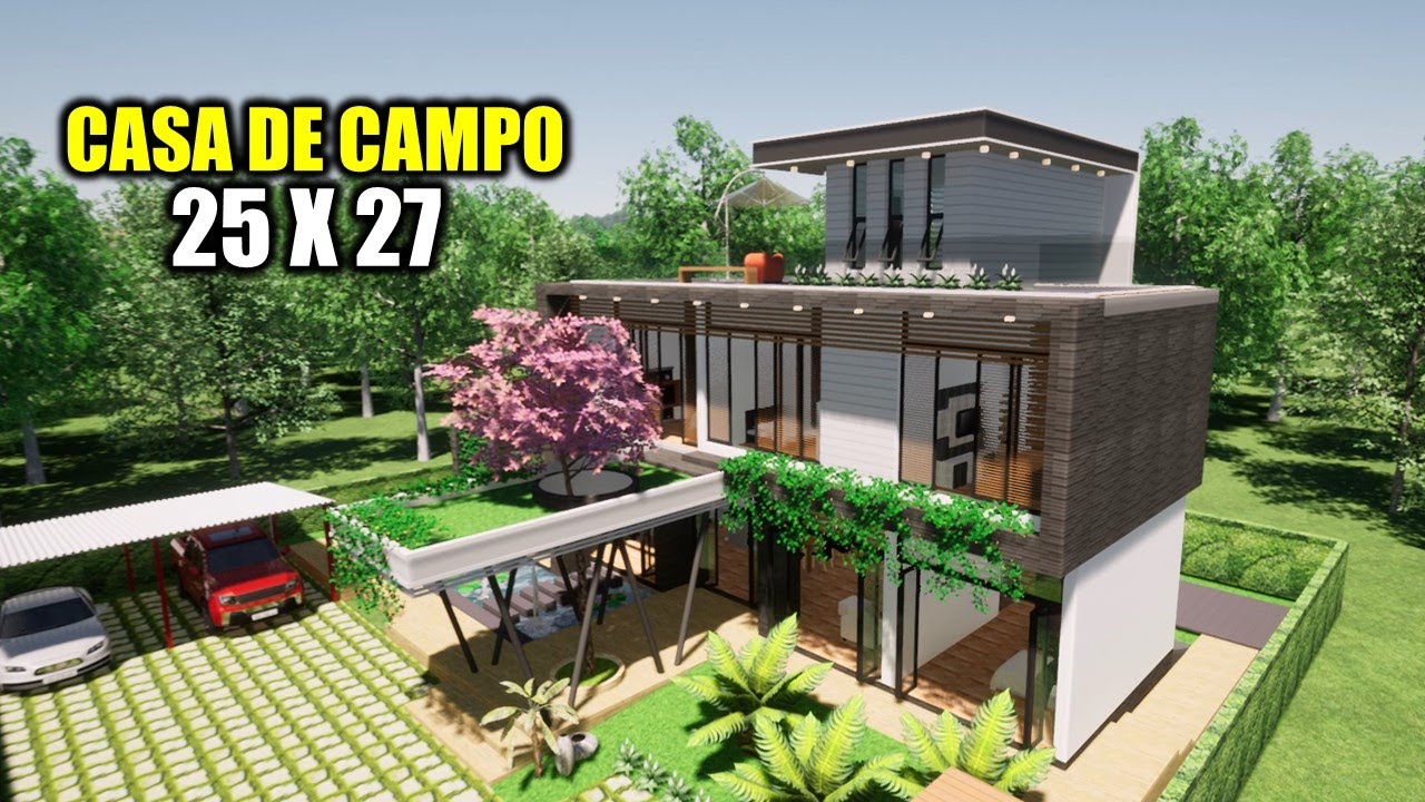 CASA DE CAMPO 27x25 4 Dormitorios ( RVL CASAS) YouTube
