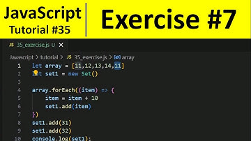 JavaScript Tutorial 35 - Exercise on Arrays and Set in JavaScript