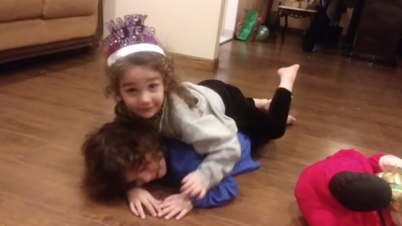 Cece and Dominic wrestling