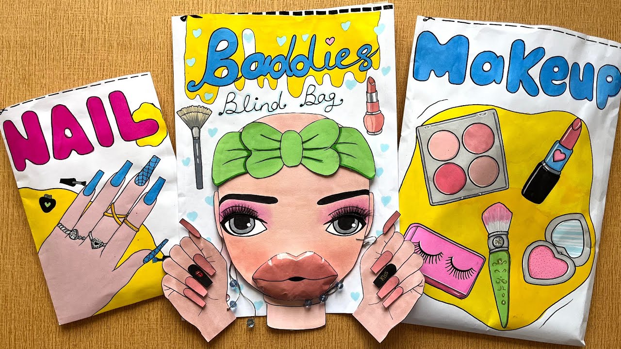 Roblox Makeup baddies Blind bag Paper 💅 ASMR 💖 satisfying opening blind  box / Handmade 