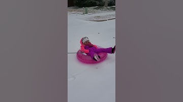 Sledding on Pool Floats Valentines Day 2021