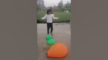 Fun game with bubbles with country children #44