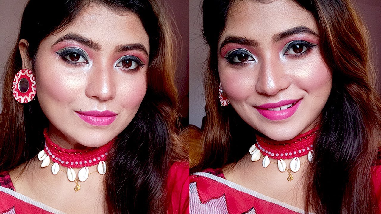 Easy Cut Crease Indian Makeup Tutorial - YouTube