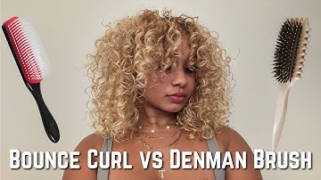 CURLY HAIR BRUSH COMPARISON | BOUNCE CURL BRUSH VS DENMAN BRUSH RESULTS
