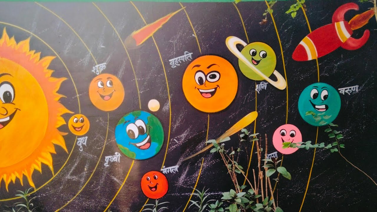 nursery school wall painting || kids wall art || veeru art gallery