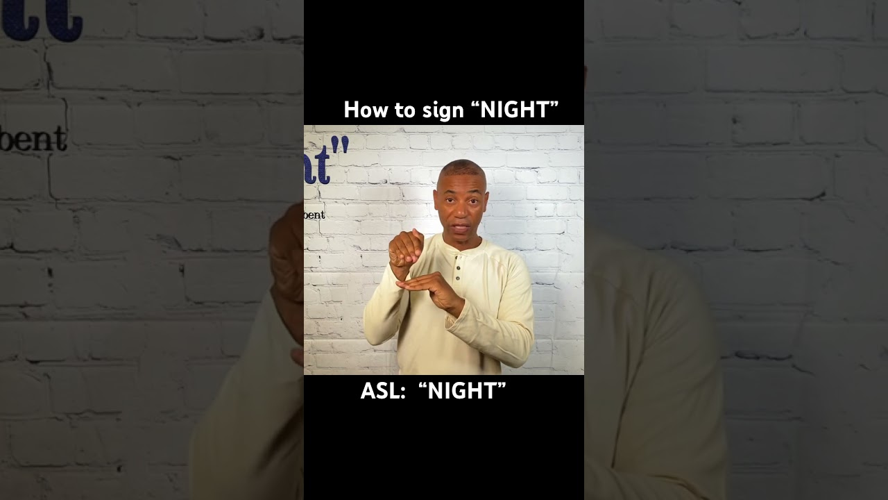 Как жестом сказать «НОЧЬ» на американском жестовом языке
