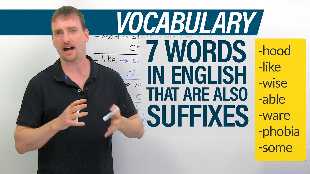 ⁣Vocabulary: 7 English words that can be suffixes