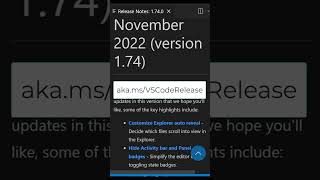 vs code november 2022 release highlights (v1.74)