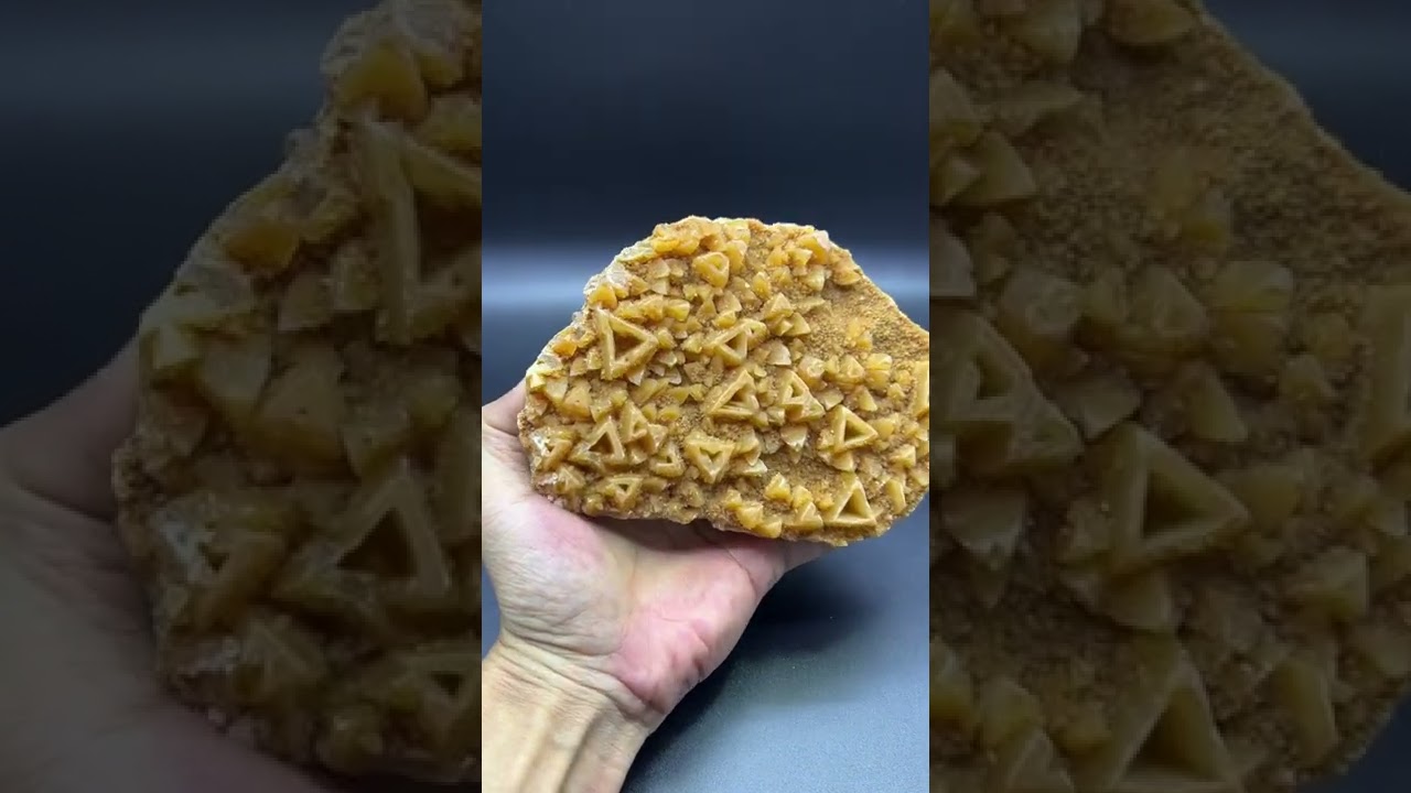 Unique triangle Calcite size: 15.8cm Origin: Wenshan, Yunnan, China. Available