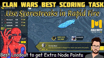 How to Earn Clan Wars Points Use Scorestreak in Rapid Fire & Each earn 20 Points Call of Duty Mobile