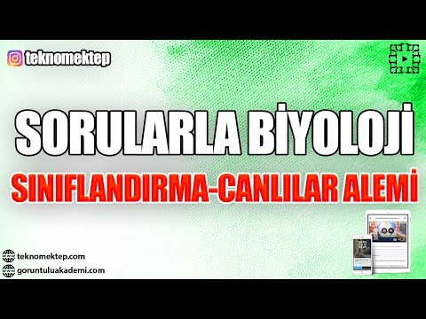 Sorular İle Biyoloji Sınıflandırma ve Canlılar Alemi