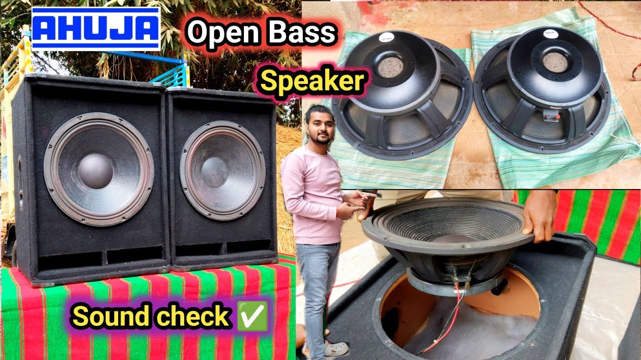 Ahuja Swx-1000 Open Bass Speaker Sound Check Video Ahuja 1000 watt Bass Testing 2026 Dj Tech Bihar