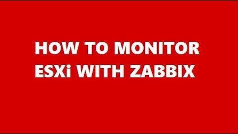 How to monitor ESXi 6.5 with zabbix server
