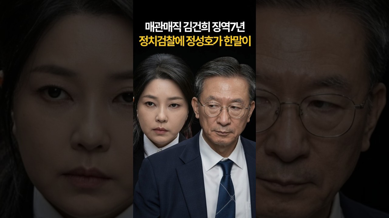 매관매직 김건희 징역7년 정치검찰에 정성호가 한말이