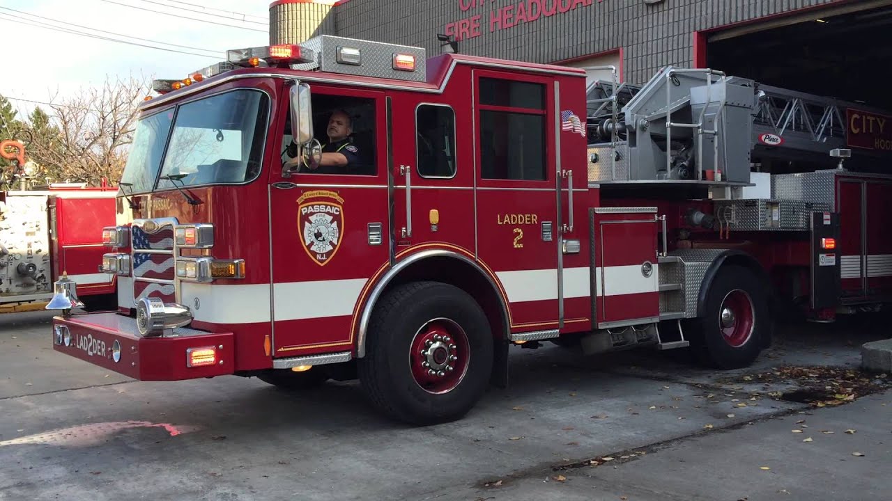 CITY OF PASSAIC FIRE DEPARTMENT'S LADDER 2 RETURNING TO QUARTERS ON