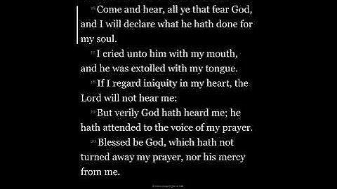 Psalms: 60,61,62,63,64,65,66,67,68  HOLY BIBLE an English Audio with scrolling text