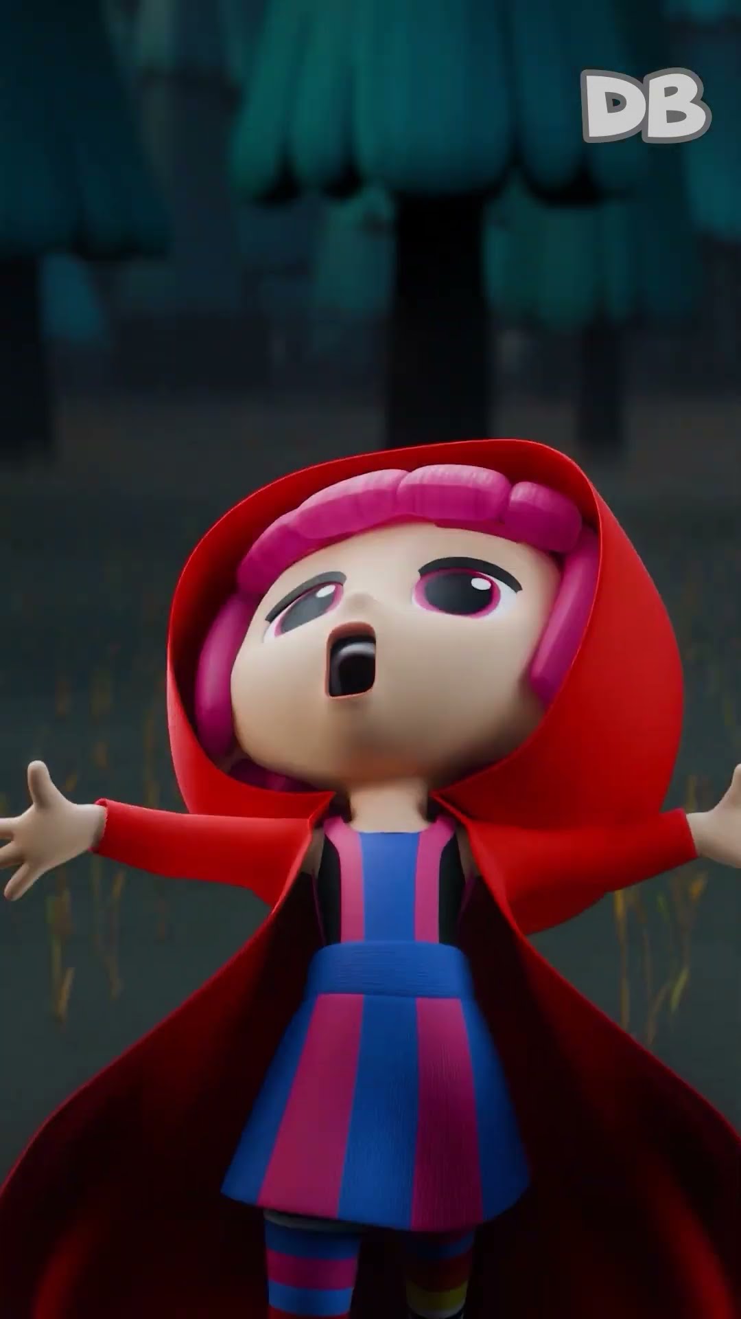Caperucita Roja Lya-Lya | D Billions Canciones Infantiles #shorts #db