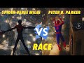 Spiderman: Miles Morales Race! Spider-verse Miles vs Peter