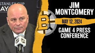 Jim Montgomery Reacts To Officiating In Bruins Game 4 Loss To Panthers
