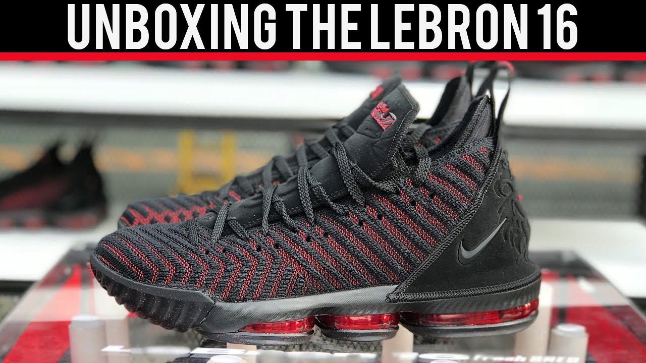 Unboxing: Lebron 16 'Fresh Bred' - YouTube