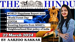The Hindu Analysis | 22 March 2024 | Hindu Analysis Today | Current Affairs Today | SRIRAM's IAS