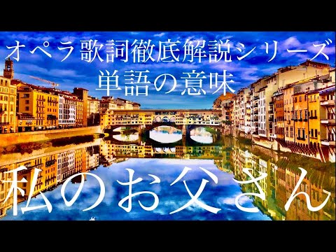 私のお父さん① 単語の意味【オペラ歌詞徹底解説】