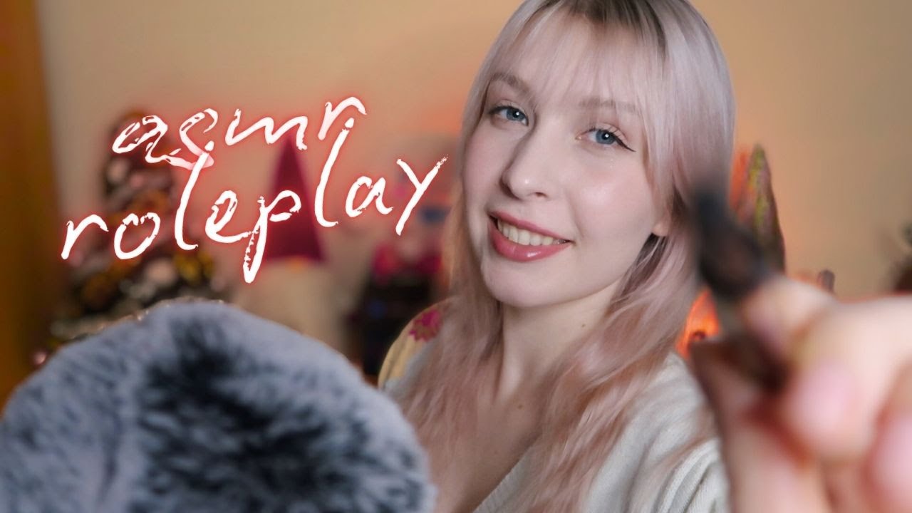 [ASMR] makijaż na wigilię klasową 🎄 (niesłyszalne szepty, intensywne mouth & breathing sounds) RP