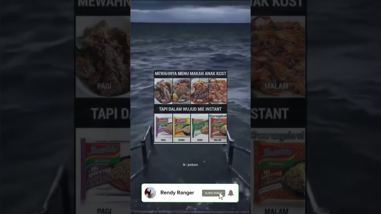 makanan mewah, dalam bentuk mie instan 