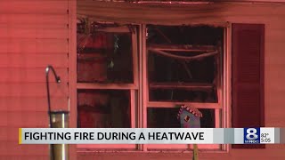 Extensive heat brings challenges for firefighters working on fires