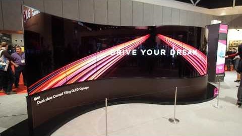 Dual-view curved Tiling OLED Signage, LG