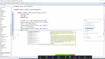 CH4 CW_1 Create a java program that prompts the user to enter a name, age and gpa and  display them