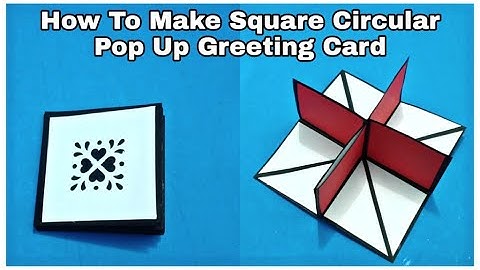 How To Make Square Circular pop up Greeting Card  Tutorial / Diy Cards For Scrapbook & Explosion Box