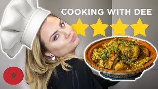 FIRST TIME COOKING CHICKEN TAGINE🇲🇦| طاجين الدجاج مشرمل