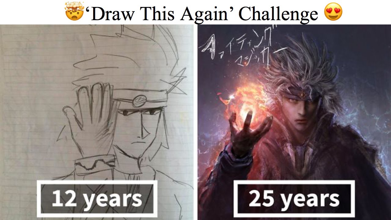 Draw This Again' Challenge Shows That Practice Makes Perfect (50 Pics)